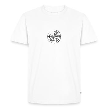 missing pieces pieces pizza round big comic cartoo - Men's Premium Organic T-Shirt - white - Front - Nico (187cm)