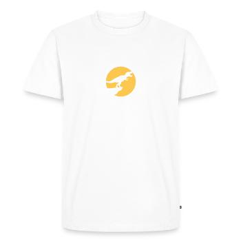 cool design at night moon cliff howl wolf t-rex ty - Men's Premium Organic T-Shirt - white - Front - Nico (187cm)