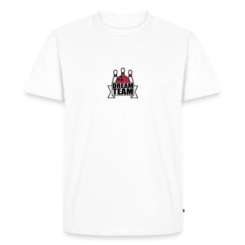 dream best sign writing strike text logo black pul - Men's Premium Organic T-Shirt - white - Front - Nico (187cm)