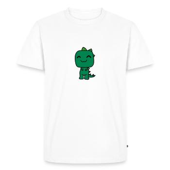 T-Rex Rex carnivore heureux mignon mignon petits e - T-shirt Premium bio Homme - blanc - Devant - Nico (187cm)