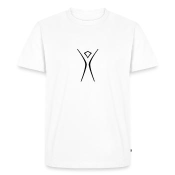 burning man - T-shirt Premium bio Homme - blanc - Devant - Nico (187cm)