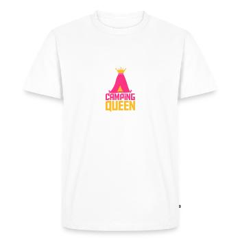 Logo de tente camping reine reine - T-shirt Premium bio Homme - blanc - Devant - Nico (187cm)