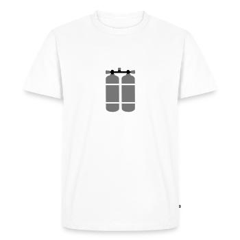 tauchen - Men's Premium Organic T-Shirt - white - Front - Nico (187cm)