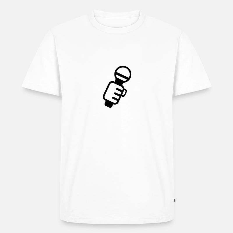 Microphone - T-shirt Premium bio Homme - blanc