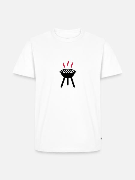 Grill - Men's Premium Organic T-Shirt - white