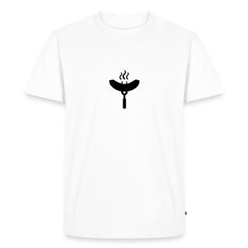 Saucisse - T-shirt Premium bio Homme - blanc - Devant - Nico (187cm)