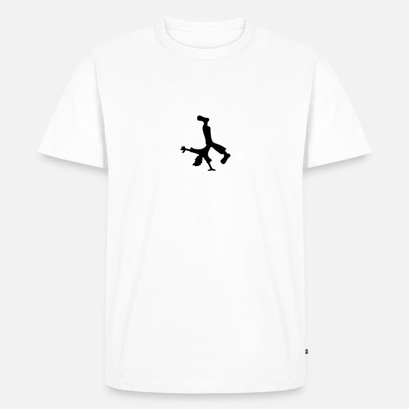 Breakdancer - Männer Premium Bio T-Shirt - Weiß