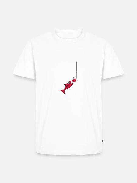 Fishing With Heart - Men's Premium Organic T-Shirt - white