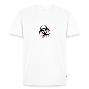 Biohazard Blood - Men's Premium Organic T-Shirt - white - Front - Nico (187cm)