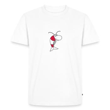 Shrimp - Men's Premium Organic T-Shirt - white - Front - Nico (187cm)
