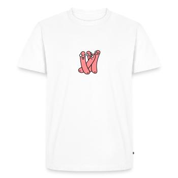 Funny Sausages - Men's Premium Organic T-Shirt - white - Front - Nico (187cm)