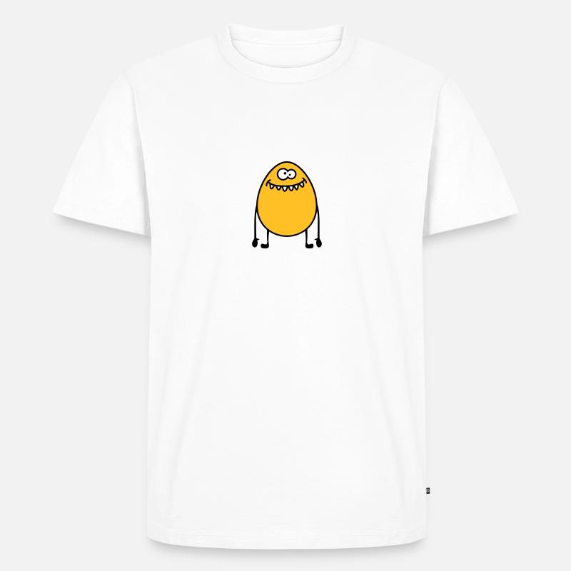 Egg Monster - T-shirt Premium bio Homme - blanc