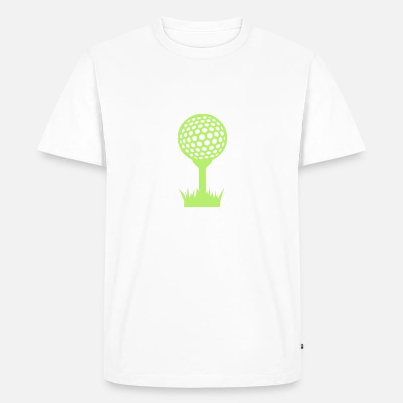 Golf - Männer Premium Bio T-Shirt - Weiß