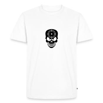 Evil Skull With Target - T-shirt Premium bio Homme - blanc - Devant - Nico (187cm)