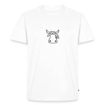 Crazy Bull - T-shirt Premium bio Homme - blanc - Devant - Nico (187cm)