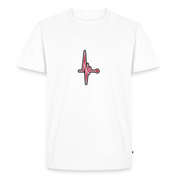 Heartbeat - T-shirt Premium bio Homme - blanc - Devant - Nico (187cm)