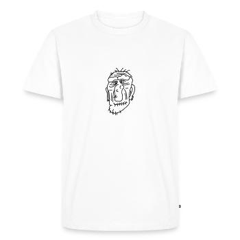 Old Man - T-shirt Premium bio Homme - blanc - Devant - Nico (187cm)