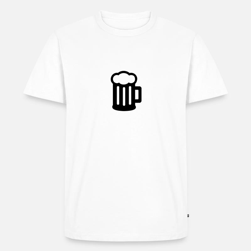 Bier - Männer Premium Bio T-Shirt - Weiß
