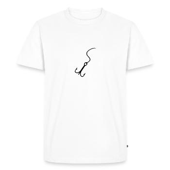 Fishing Fishhook - T-shirt Premium bio Homme - blanc - Devant - Nico (187cm)