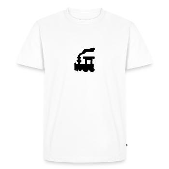 Small Train - T-shirt Premium bio Homme - blanc - Devant - Nico (187cm)