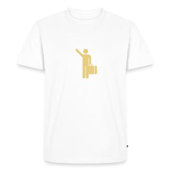vacation,suitcase,travel,airport,train station - Men's Premium Organic T-Shirt - white - Front - Nico (187cm)