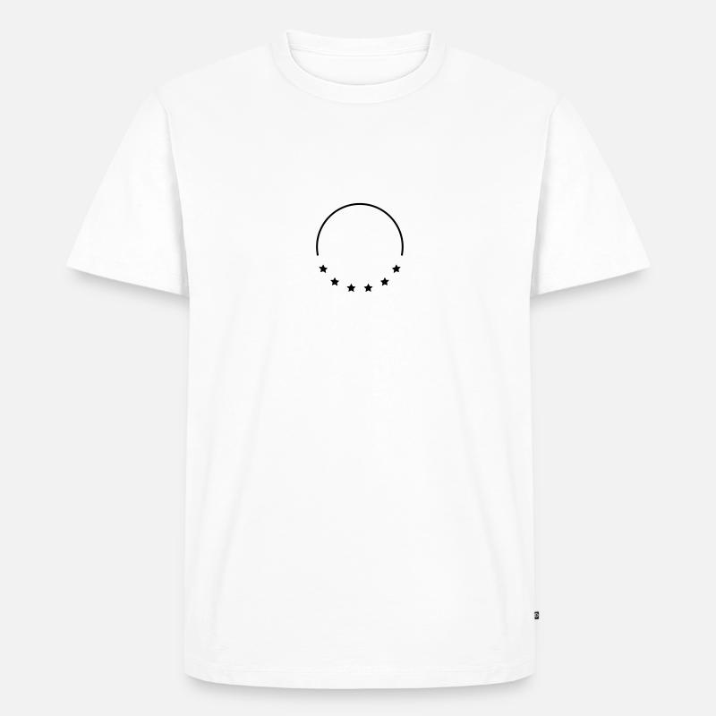 Stars Frame Design - Männer Premium Bio T-Shirt - Weiß