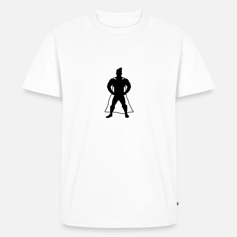 Superhero - Männer Premium Bio T-Shirt - Weiß