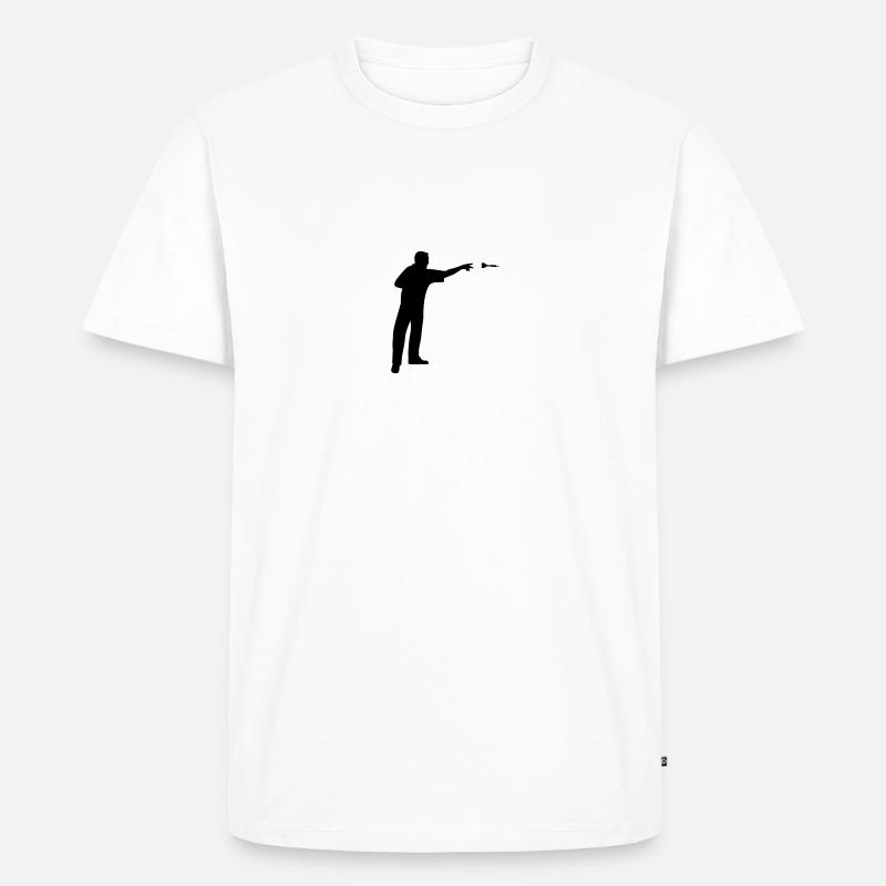 Darts - Männer Premium Bio T-Shirt - Weiß