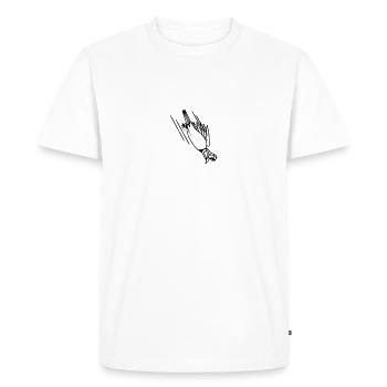 drôle d'oiseau crash cool drôle bande dessinée - T-shirt Premium bio Homme - blanc - Devant - Nico (187cm)