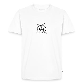 Evil wicked angry cartoon face - Men's Premium Organic T-Shirt - white - Front - Nico (187cm)