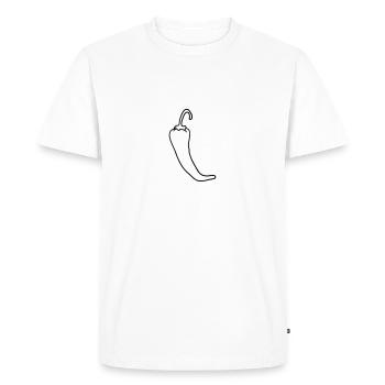 Les piments Chili chaud chaud - T-shirt Premium bio Homme - blanc - Devant - Nico (187cm)