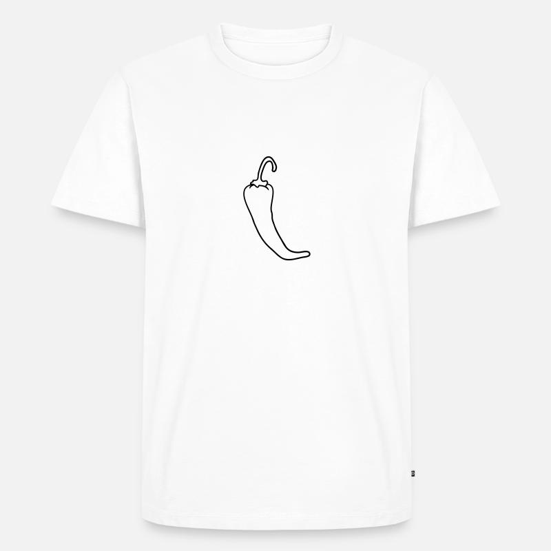 Les piments Chili chaud chaud - T-shirt Premium bio Homme - blanc