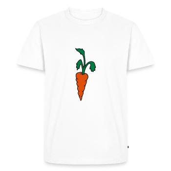 Carotte carotte - T-shirt Premium bio Homme - blanc - Devant - Nico (187cm)