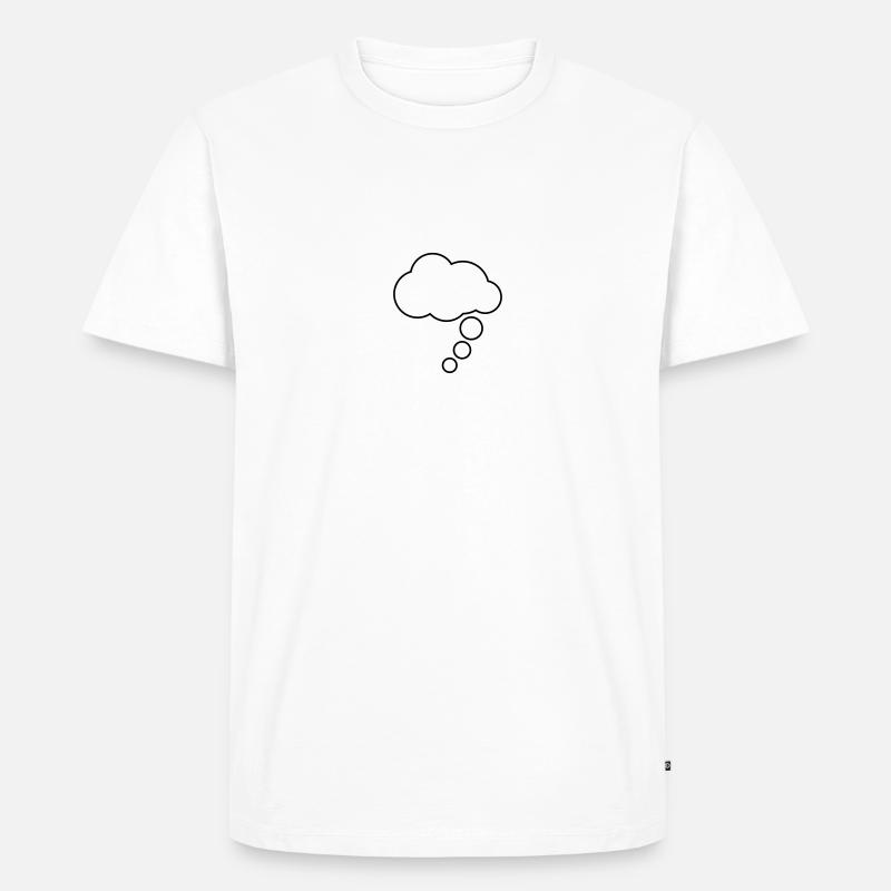 Comic Cartoon Denkblase - Männer Premium Bio T-Shirt - Weiß