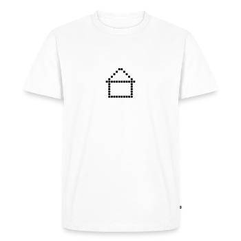 Petit pixel House - T-shirt Premium bio Homme - blanc - Devant - Nico (187cm)