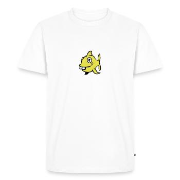 poisson stupide - T-shirt Premium bio Homme - blanc - Devant - Nico (187cm)