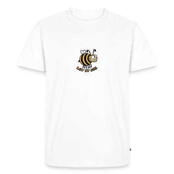 Abeille fou épais laissez-le abeille - T-shirt Premium bio Homme - blanc - Devant - Nico (187cm)