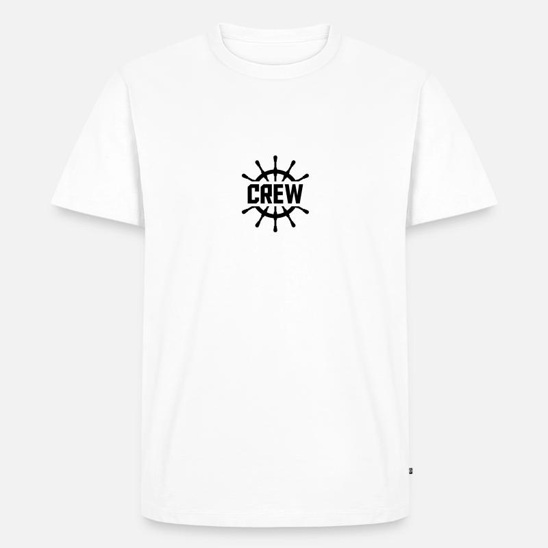 Crew Steuerrad Logo - Männer Premium Bio T-Shirt - Weiß