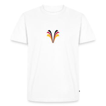 Bande des lignes du pavillon de l'Allemagne - T-shirt Premium bio Homme - blanc - Devant - Nico (187cm)