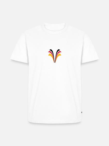 Strip lines flag of Germany - Men's Premium Organic T-Shirt - white
