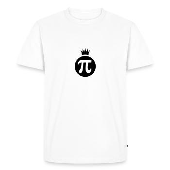 Pi king / Pi König (1c) - Men's Premium Organic T-Shirt - white - Front - Nico (187cm)