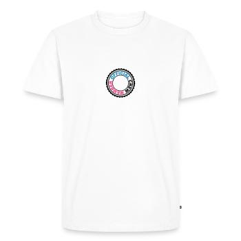 Official Crew Member Stempel - Men's Premium Organic T-Shirt - white - Front - Nico (187cm)