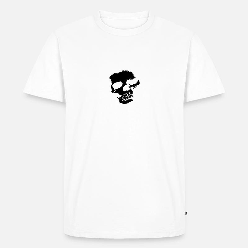 Skeleton skull skull dead evil - Men's Premium Organic T-Shirt - white