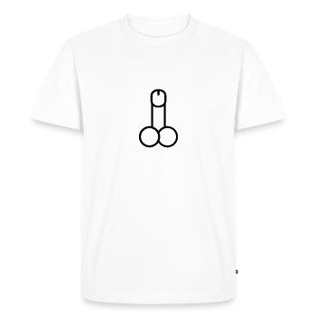 Penis - T-shirt Premium bio Homme - blanc - Devant - Nico (187cm)