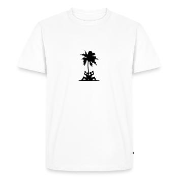Mallorca Party Crew Palmen Design - Men's Premium Organic T-Shirt - white - Front - Nico (187cm)
