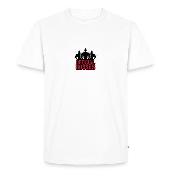 Official Bosses Team Crew - Men's Premium Organic T-Shirt - white - Front - Nico (187cm)