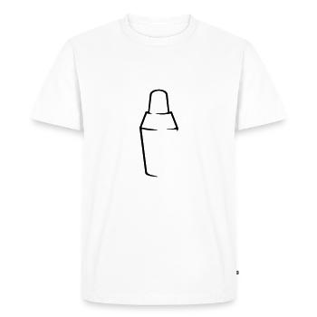 cocktail shaker / Mixer (a, 1c) - Men's Premium Organic T-Shirt - white - Front - Nico (187cm)