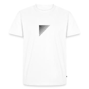 Triangular shape lines Many lines pattern - Men's Premium Organic T-Shirt - white - Front - Nico (187cm)