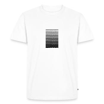 Beaucoup de lignes lignes de motif - T-shirt Premium bio Homme - blanc - Devant - Nico (187cm)