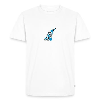 Points de Circle pattern design - T-shirt Premium bio Homme - blanc - Devant - Nico (187cm)